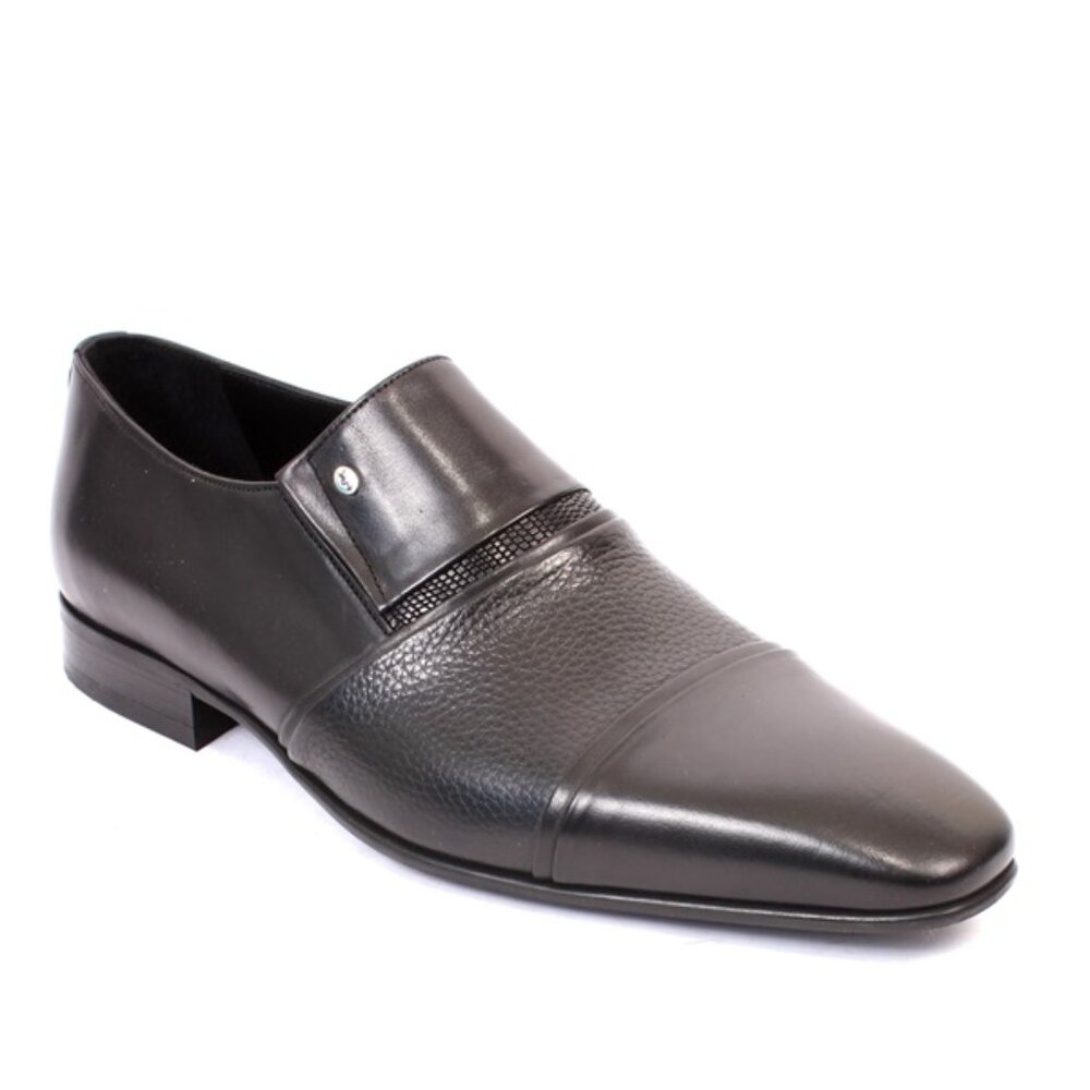 ROBERTO SERPENTINI 63016 Black Leather Classic Dress Shoes